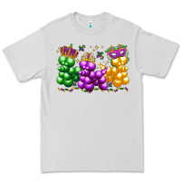 Dove Grey mardi gras bead dogs Premium Tee - LillyAllenDesigns