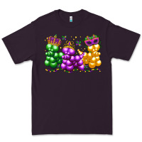 Plum mardi gras bead dogs Premium Tee - LillyAllenDesigns