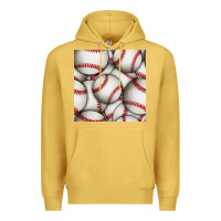 Antique Gold baseball seamless pattern Premium Hoodie - BundleAndBundleShop
