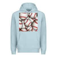 Blue Mist baseball seamless pattern Premium Hoodie - BundleAndBundleShop
