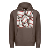 Coffee baseball seamless pattern Premium Hoodie - BundleAndBundleShop
