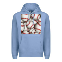 Colony Blue baseball seamless pattern Premium Hoodie - BundleAndBundleShop