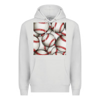 Dove Grey baseball seamless pattern Premium Hoodie - BundleAndBundleShop
