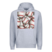Heather Grey baseball seamless pattern Premium Hoodie - BundleAndBundleShop
