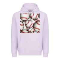 Lilac baseball seamless pattern Premium Hoodie - BundleAndBundleShop