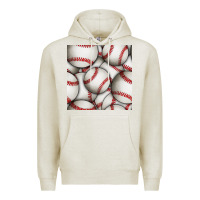 Oatmeal Heather baseball seamless pattern Premium Hoodie - BundleAndBundleShop