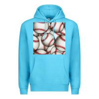 Ocean Blue baseball seamless pattern Premium Hoodie - BundleAndBundleShop