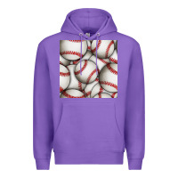 Purple baseball seamless pattern Premium Hoodie - BundleAndBundleShop