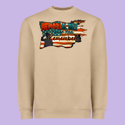 Memorial Day Honor And Remember Heavyweight Sweatshirt Designed By Fadigitalartstudio