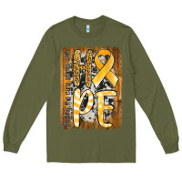 Army Green finding the cure starts with hope childhood cancer awareness  with bac Long Sleeve Tee - Jasminsmagicworld
