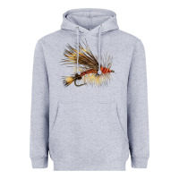 Heather Grey Fish Fly Heavyweight Hoodie - LillyAllenDesigns