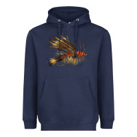 Navy Fish Fly Heavyweight Hoodie - LillyAllenDesigns