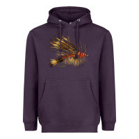 Plum Fish Fly Heavyweight Hoodie - LillyAllenDesigns