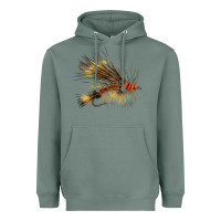 Sage Fish Fly Heavyweight Hoodie - LillyAllenDesigns