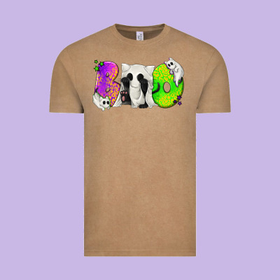 Boo Ghost Cat Vintage Tee Designed By Texasbilliewilder