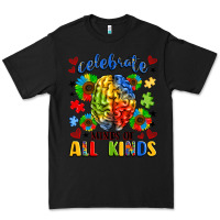 Black celebrate neurodiversity Premium Tee - LillyAllenDesigns