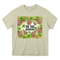 Mossy tis the season christmas tree cake Heavy Core Tee - MaliasSmallBusiness