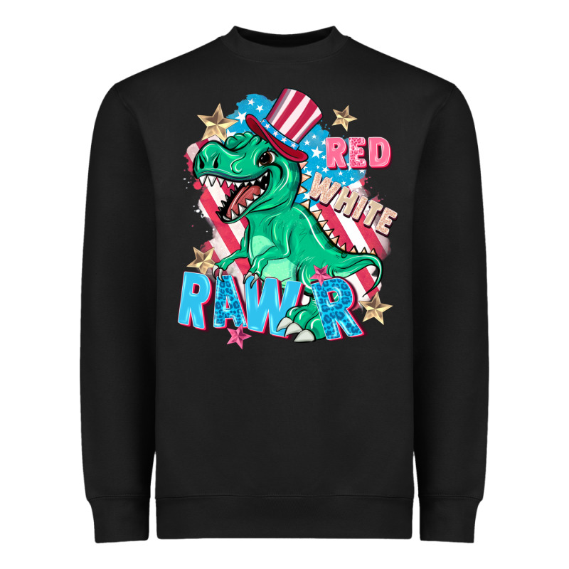 Red White Rawr Heavyweight Sweatshirt by FaDigitalArtStudio | Teevron