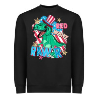 Black Red white rawr Heavyweight Sweatshirt - FaDigitalArtStudio