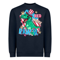 Navy Red white rawr Heavyweight Sweatshirt - FaDigitalArtStudio