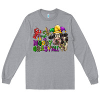 Heather Grey its moody gras yall Long Sleeve Tee - CowGirlArtShop