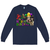Navy its moody gras yall Long Sleeve Tee - CowGirlArtShop