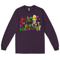 Plum its moody gras yall Long Sleeve Tee - CowGirlArtShop