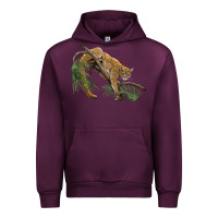 Mauve Wine florida panther Urban Hoodie - BarkalooDesign