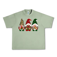 Oil Green Christmas gnomes Urban Heavy Tee - NancyCooperArtShop