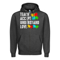 Teach Accept Understand Love Zipper Hoodie | Teevron