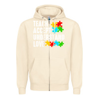 Sandshell Teach Accept Understand Love Zipper Hoodie - CowhideDigitalArt