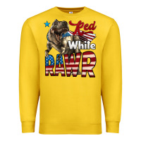 Lemon Red White Rawr Dinosaur T-Rex Premium Sweatshirt - LillyAllenDesigns