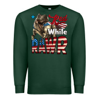 Sports Green Red White Rawr Dinosaur T-Rex Premium Sweatshirt - LillyAllenDesigns