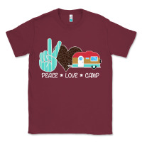 Burgundy Peace Love Camp Classic Tee - Bettercallsaul