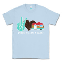 Dusty Blue Peace Love Camp Classic Tee - Bettercallsaul