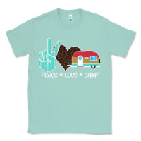 Seafoam Peace Love Camp Classic Tee - Bettercallsaul