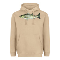 Mushroom Striped Bass Heavyweight Hoodie - LillyAllenDesigns