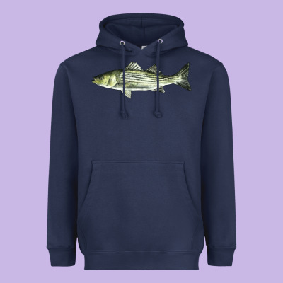 Striped Bass Heavyweight Hoodie Designed By Lillyallendesigns