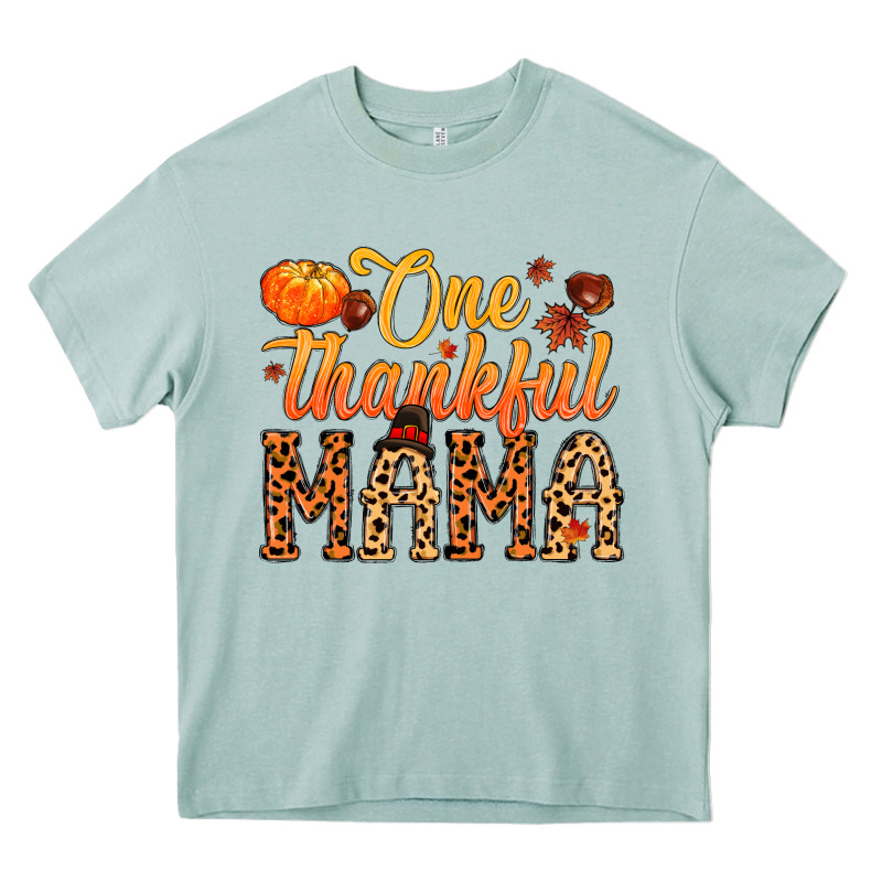 One Thankful Mama Heavy Core Tee by MaliasSmallBusiness | Teevron