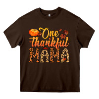 Chocolate Brown one thankful mama Heavy Core Tee - MaliasSmallBusiness