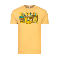 Vintage Mustard Childhood Cancer coffee cups yellow ribbon Vintage Tee - NancyCooperArtShop