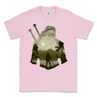 Bubblegum Pink the witcher geralt hero sword companion minima list illusion art Classic Tee - tuanDangUi