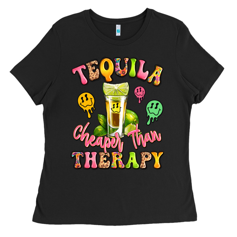 Tequila Cheaper Than Therapy Ladies Tee by LillyAllenDesigns | Teevron