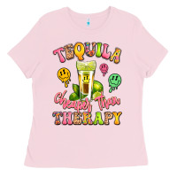 Bubblegum Pink tequila cheaper than therapy Ladies Tee - LillyAllenDesigns