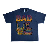 Navy bad to the bone Urban Heavy Tee - JahusDesignShop