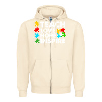 Sandshell Teach Love Hope Inspire Zipper Hoodie - CowhideDigitalArt