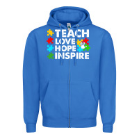 True Royal Teach Love Hope Inspire Zipper Hoodie - CowhideDigitalArt