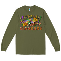 Army Green let them eat king cake Long Sleeve Tee - CowGirlArtShop