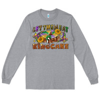 Heather Grey let them eat king cake Long Sleeve Tee - CowGirlArtShop