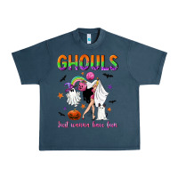 Midnight Navy Ghouls just wanna have fun Urban Heavy Tee - NancyCooperArtShop